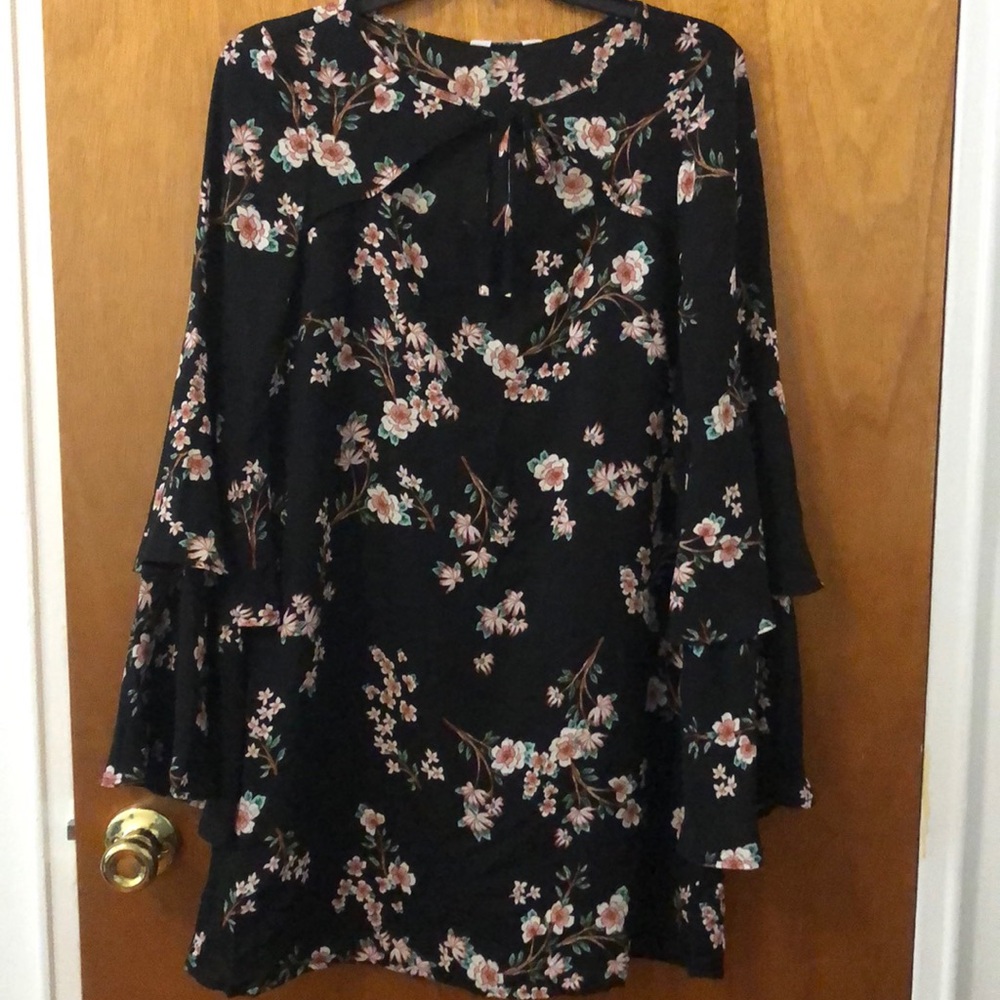 Black floral dress
